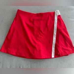 Wilson Slice Red and White Athletic Tennis Skirt in infrared